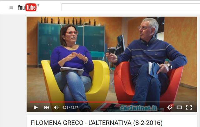 FILOMENA GRECO – CATALDO FORMARO INTERVISTA 8-2-2016