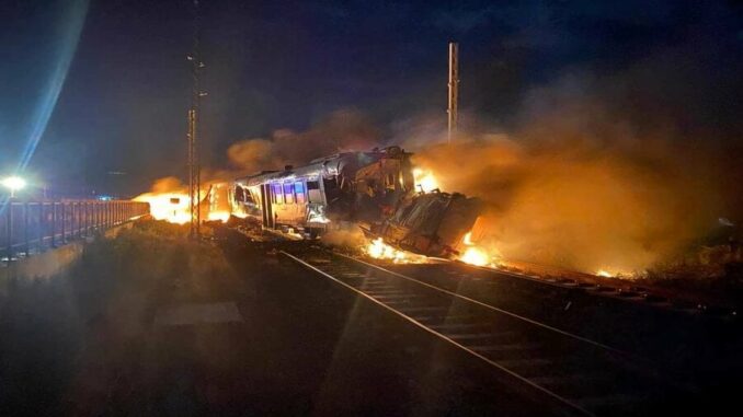 Incidente e incendio a Corigliano Rossano